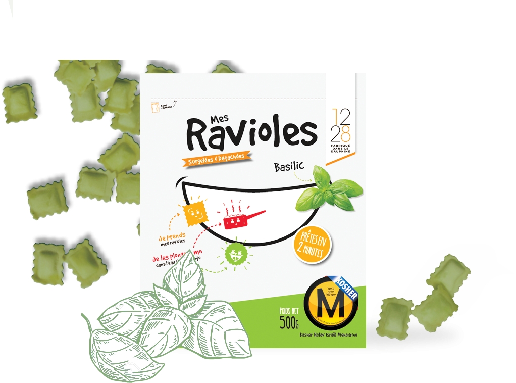 ravioles casher basilic