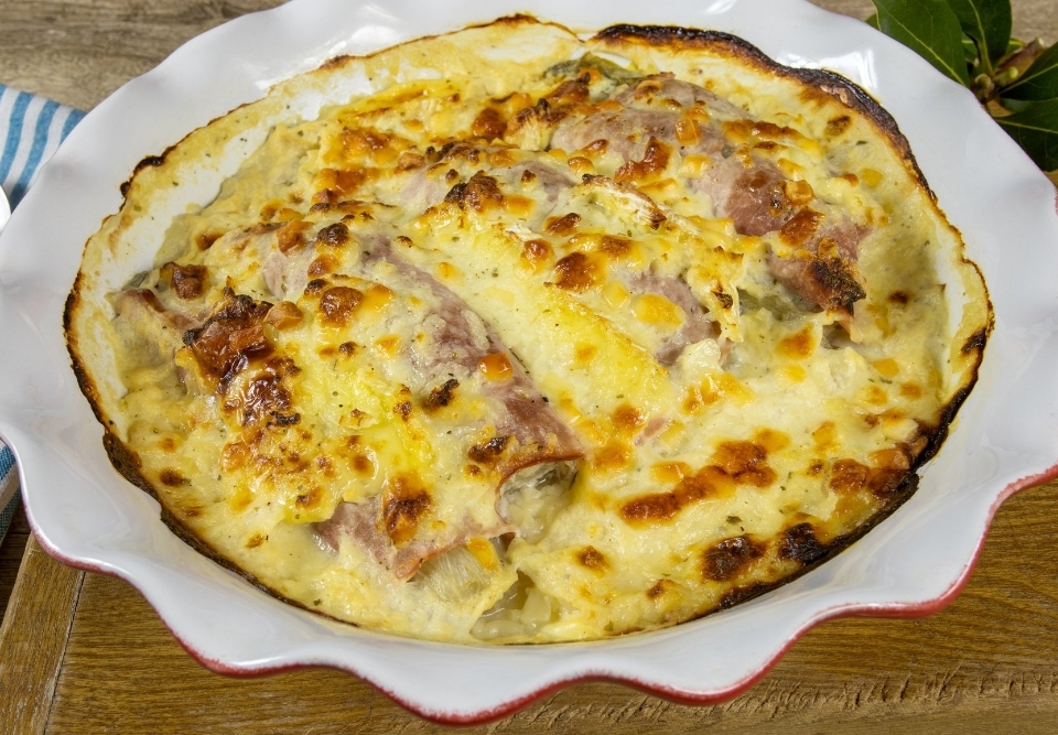 Gratin endives maroilles et ravioles