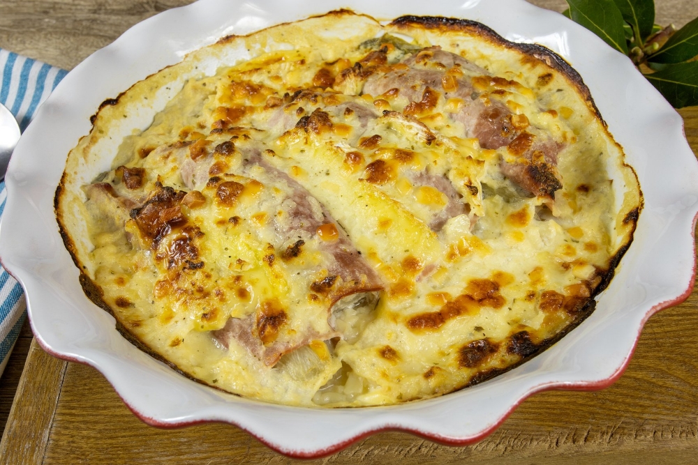 Gratin endives maroilles et ravioles